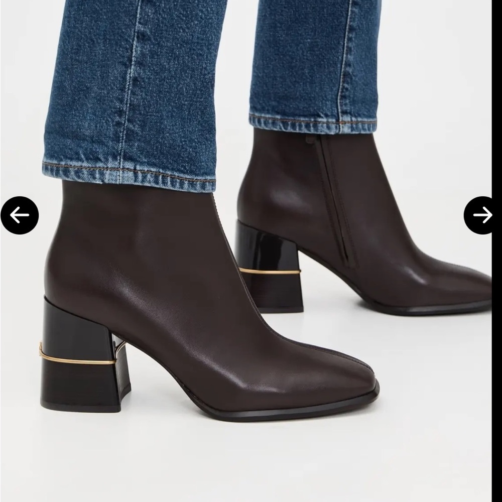 Tory Burch Dark Brown Leather Ankle Boots